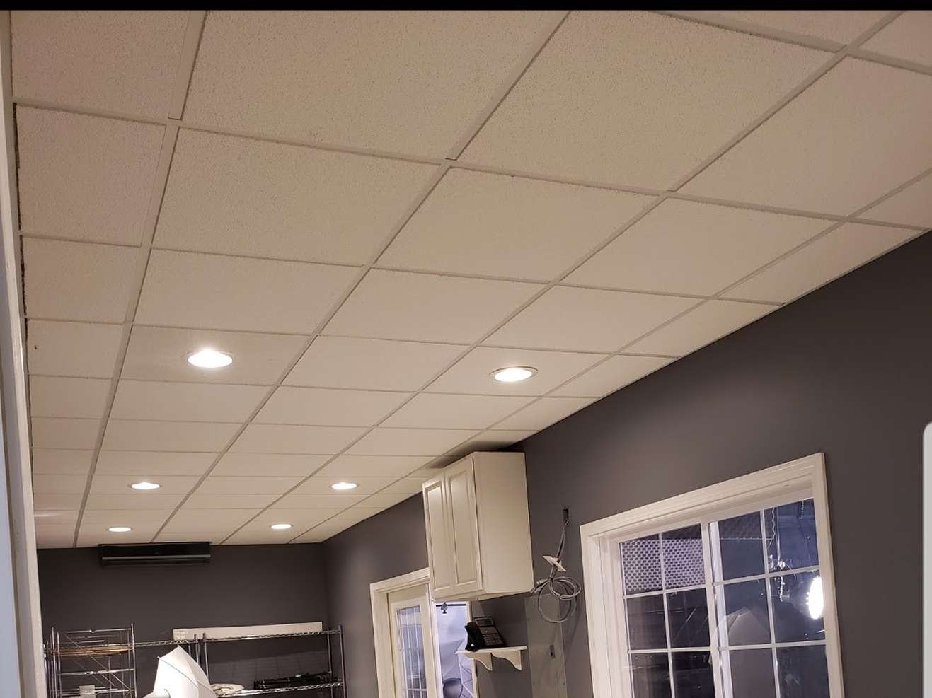 drop ceiling with lighting